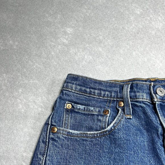 Levi's Shorts Womens Size 26 Blue Distressed Cut Off Denim Shorts Pockets - Picture 5 of 14